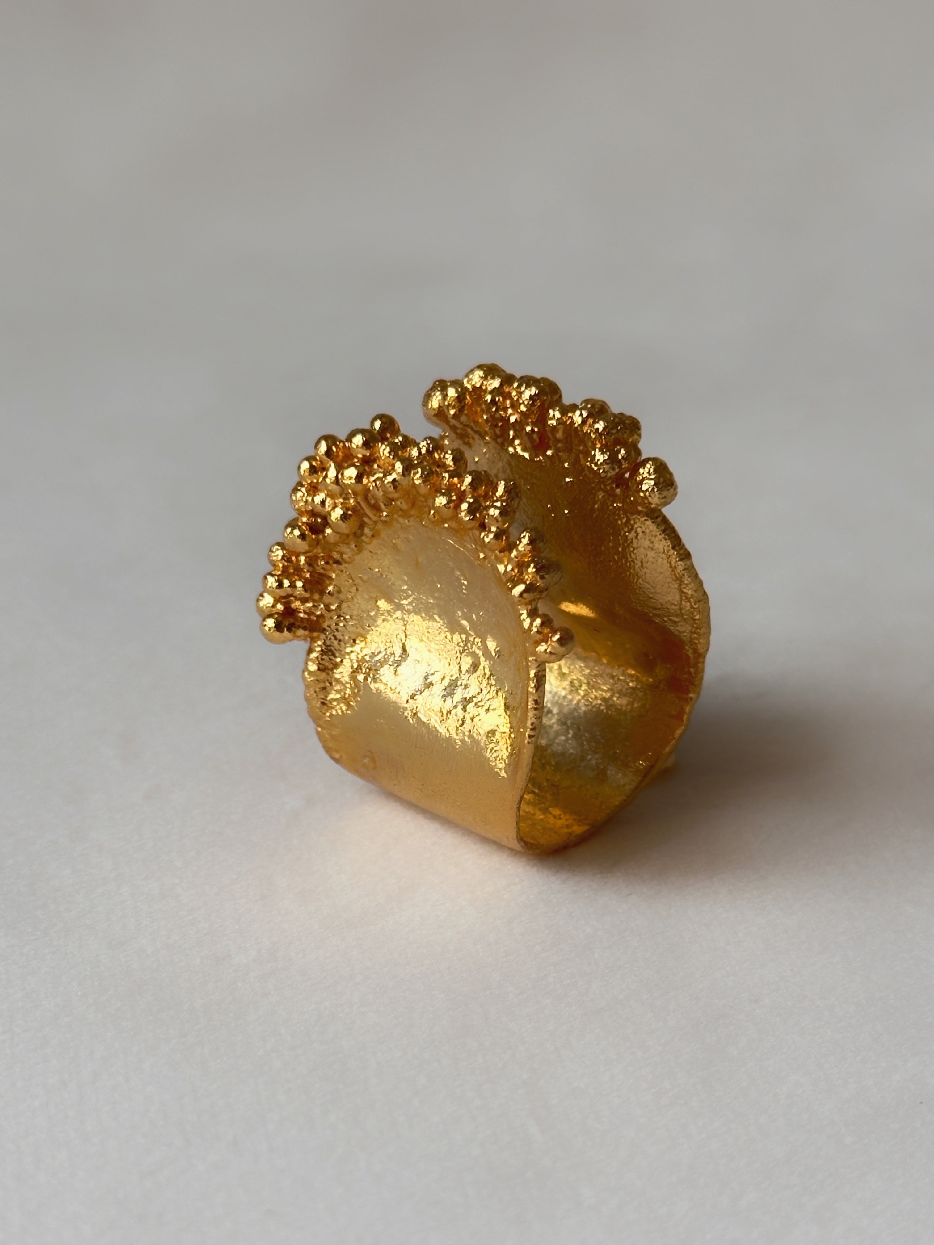 Bubbly Open Ring Gold