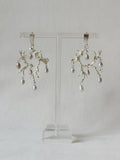 Untamed pearl drops chandelier earrings silver