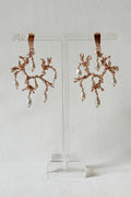 Untamed pearl drops chandelier earrings rose gold