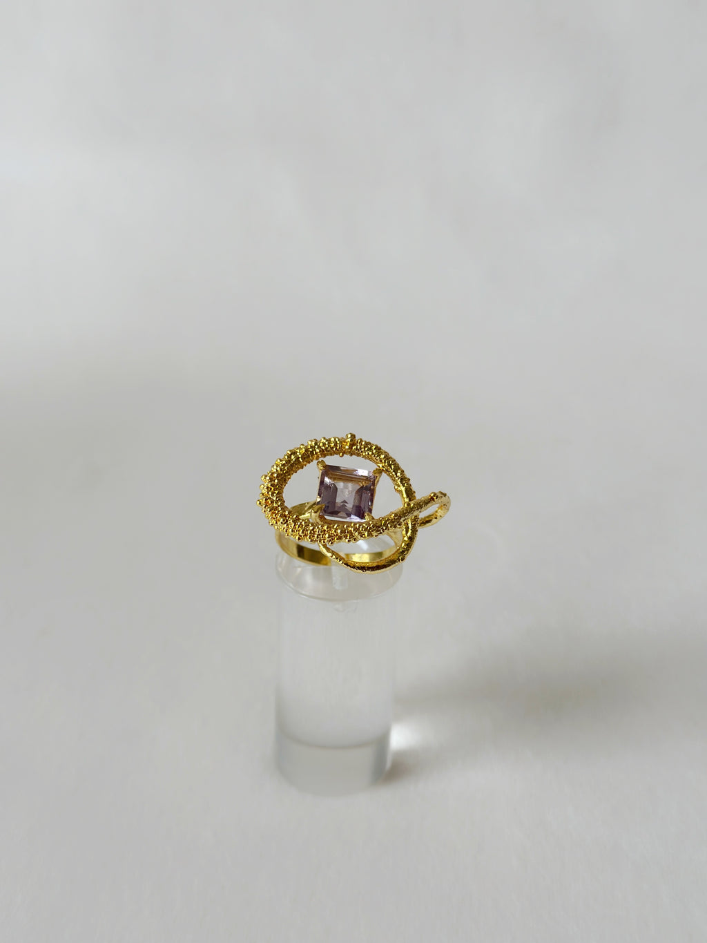 Manthan Wave Amethyst Ring