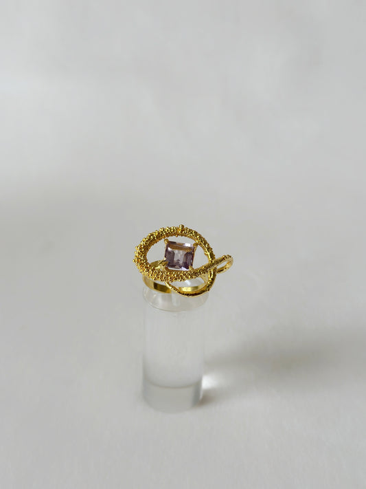 Manthan Wave Amethyst Ring