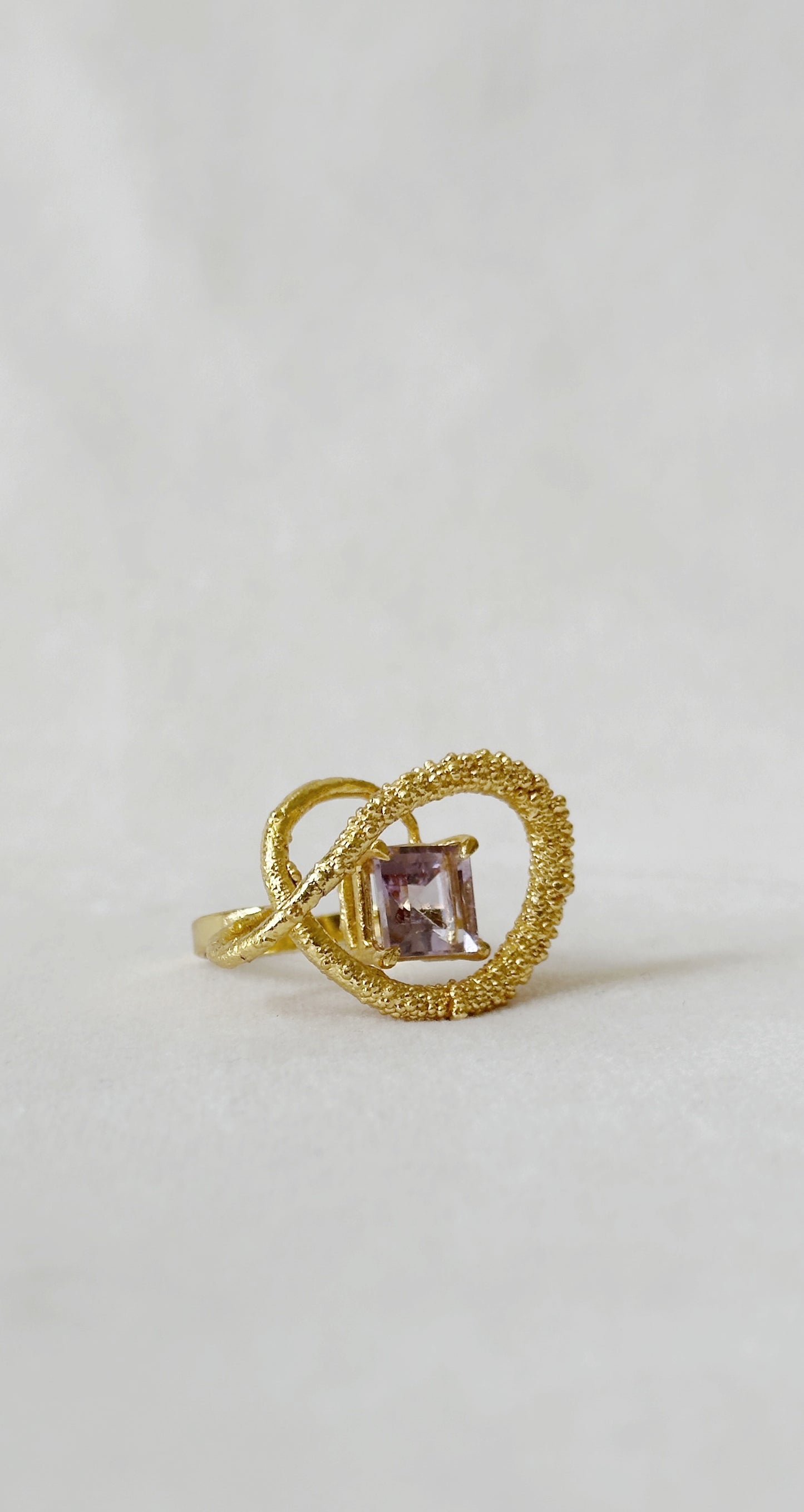 Manthan Wave Amethyst Ring