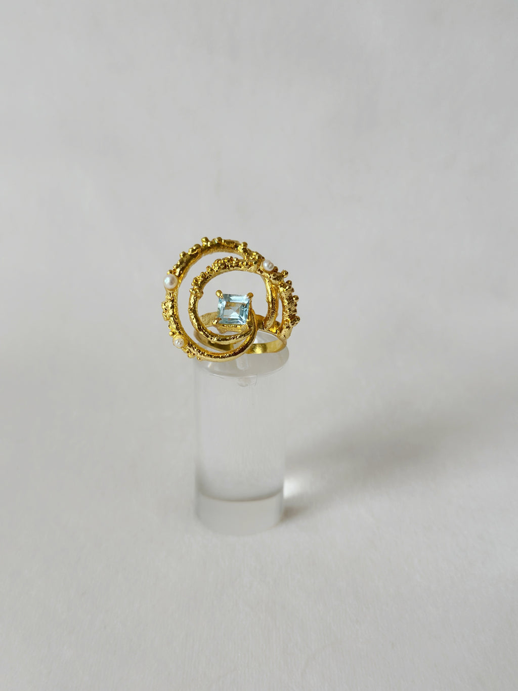 Manthan Wave Topaz Ring
