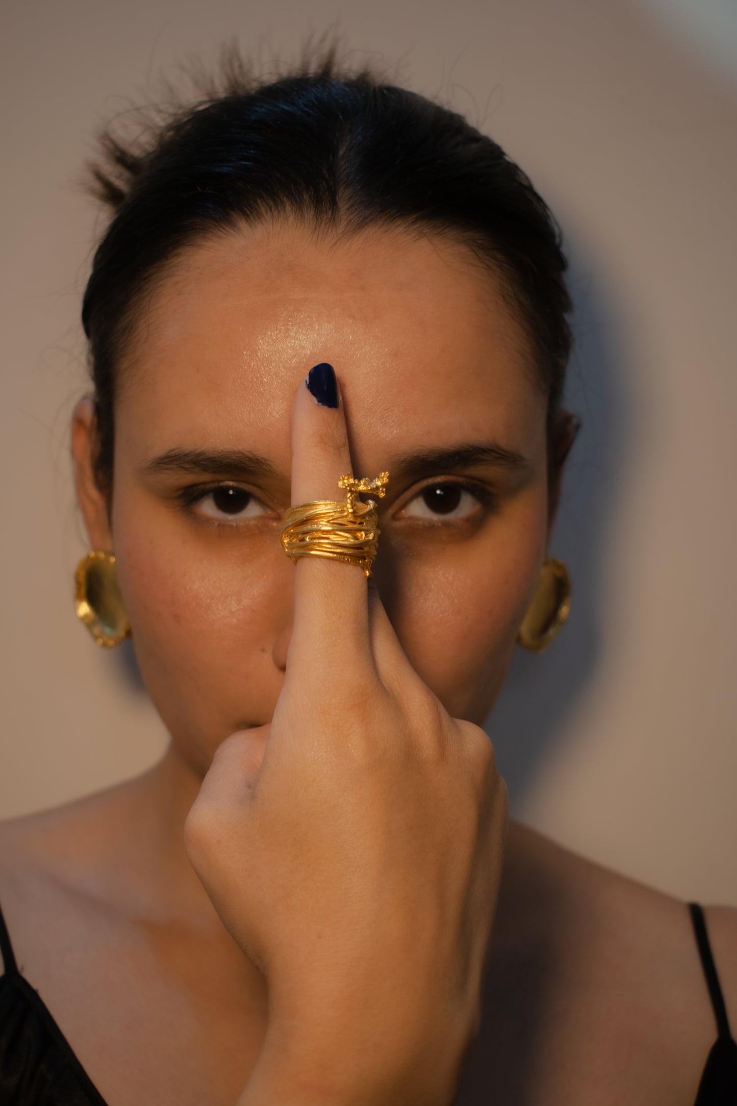 Manthan Serpentree Gold ring