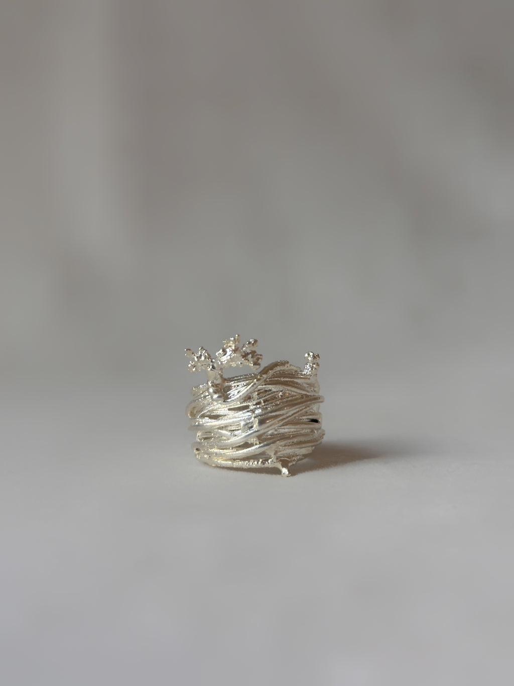 Manthan Serpentree Silver ring