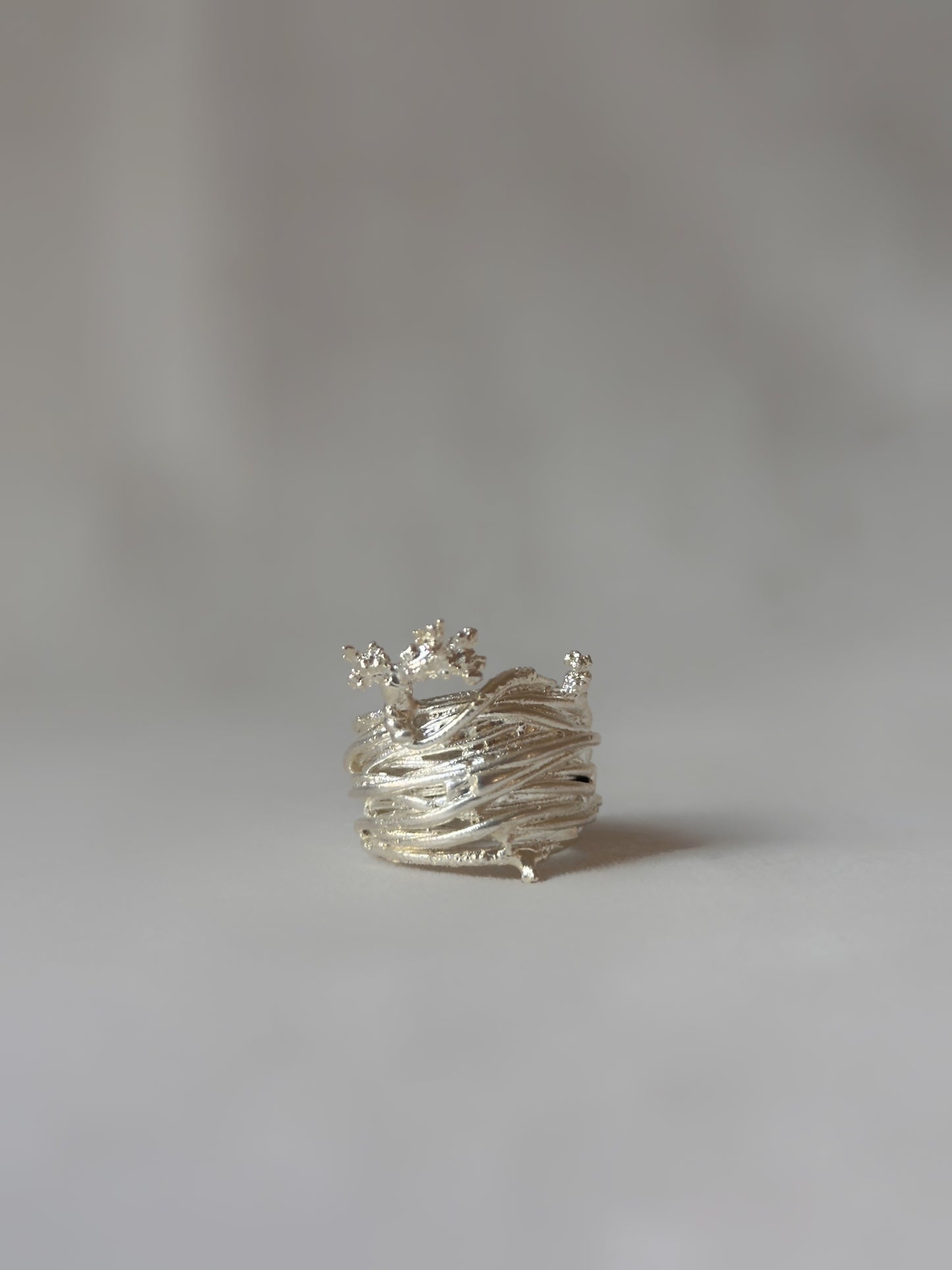 Manthan Serpentree Silver ring