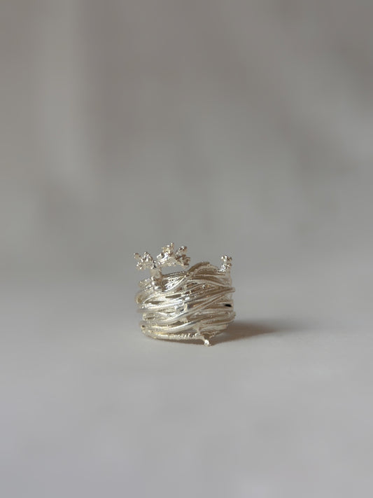 Manthan Serpentree Silver ring