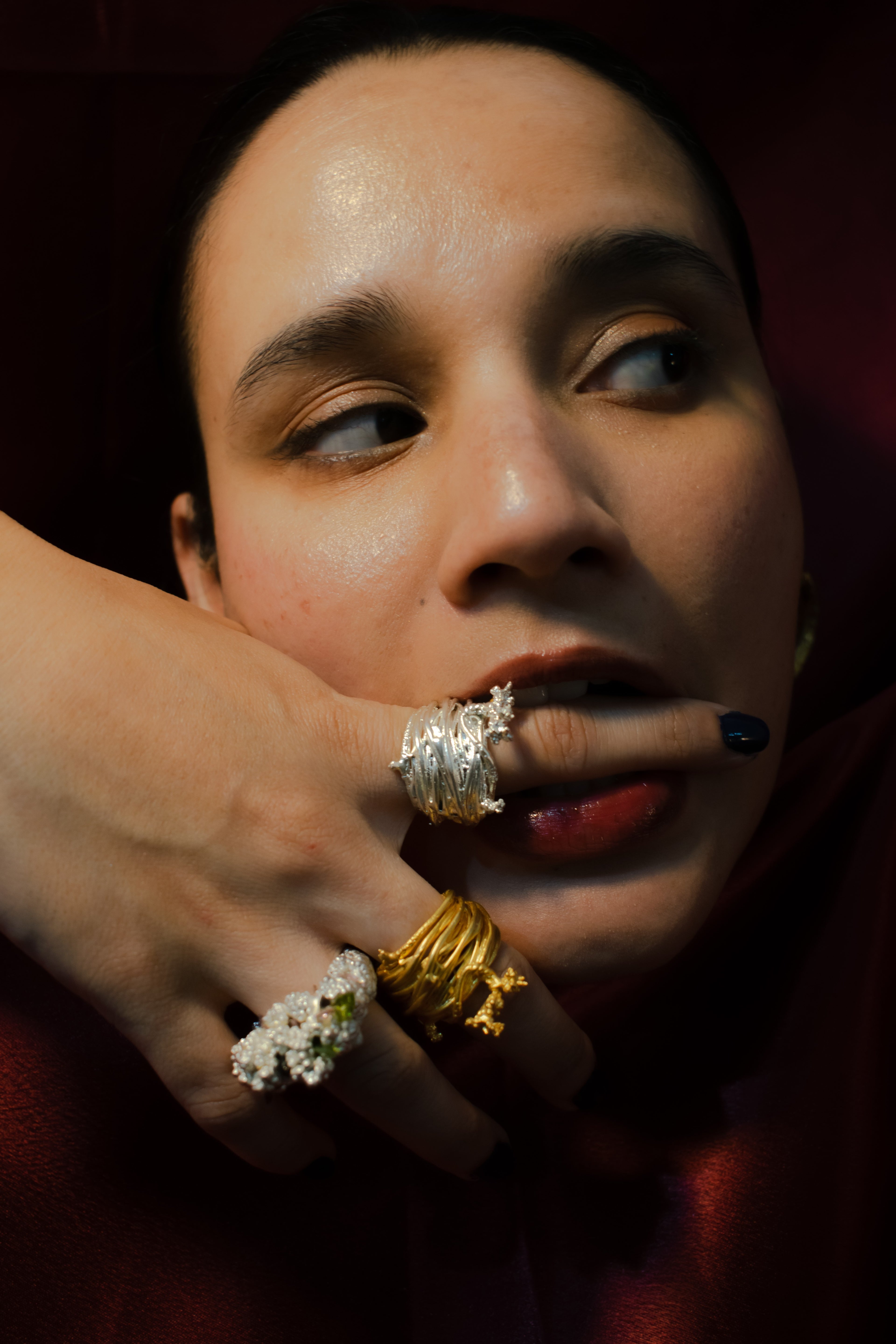 Manthan Serpentree Silver ring