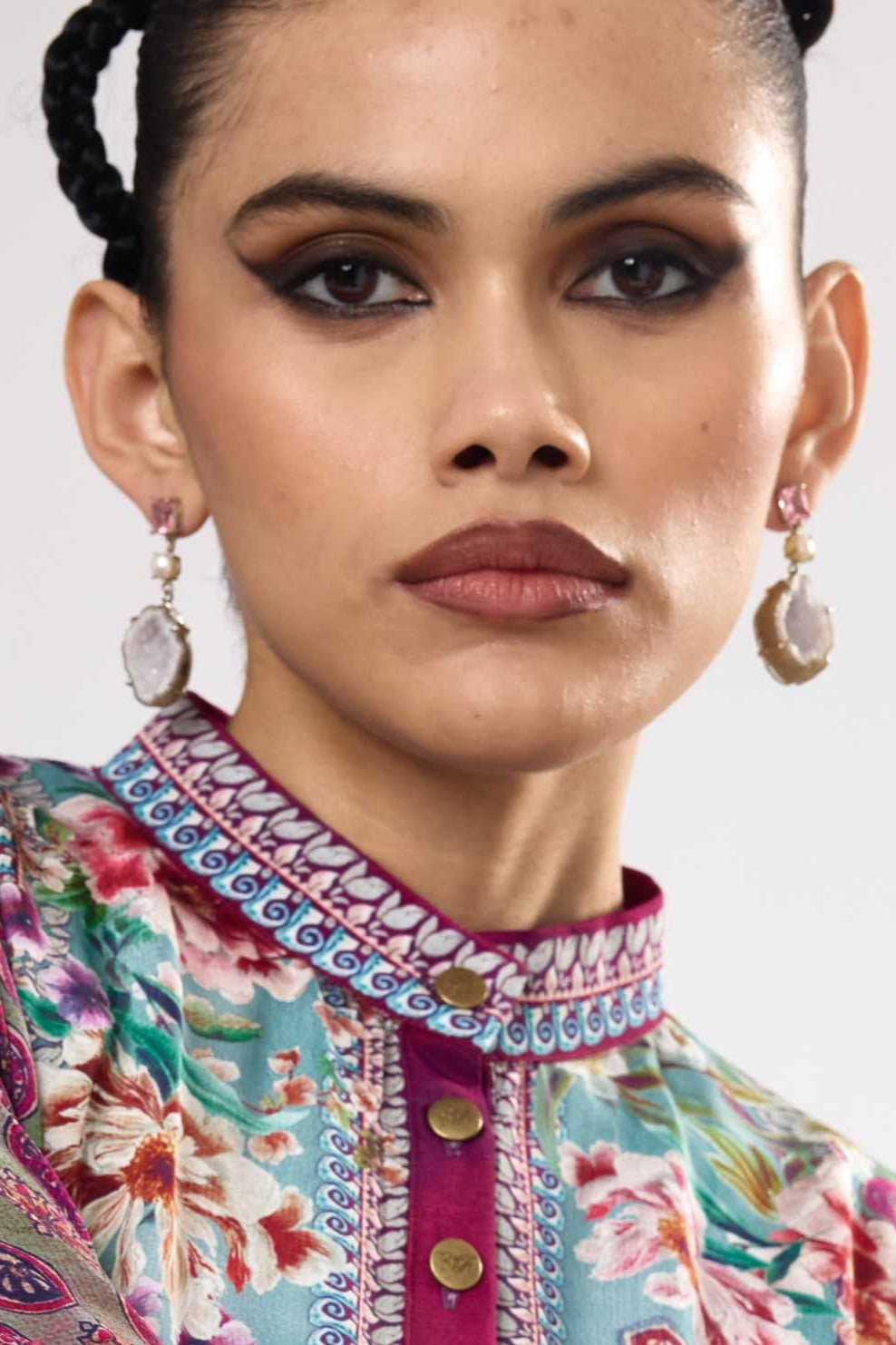 Dancing druzy danglers - soft pink