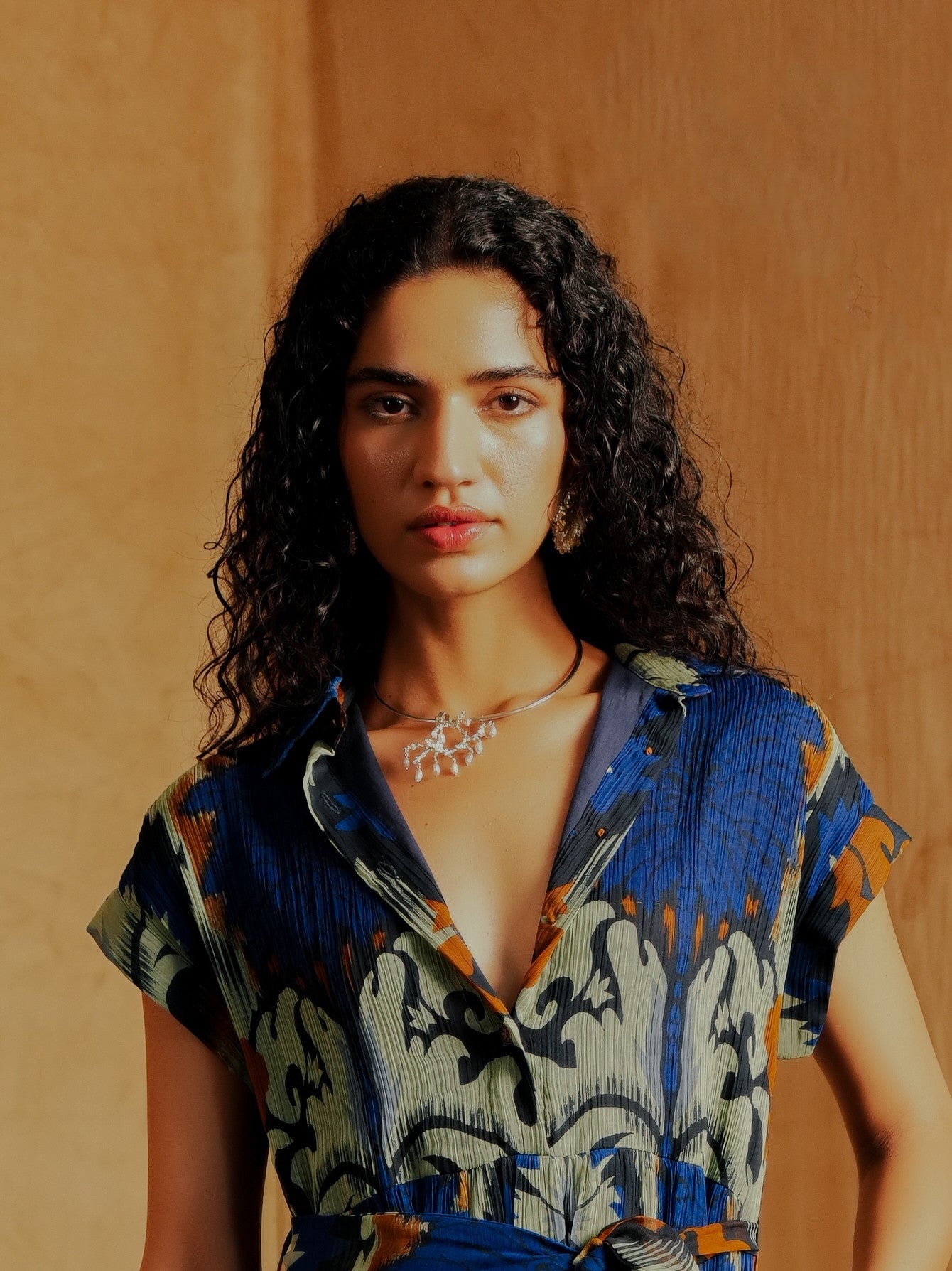 Untamed pearl drops chandelier pendant silver