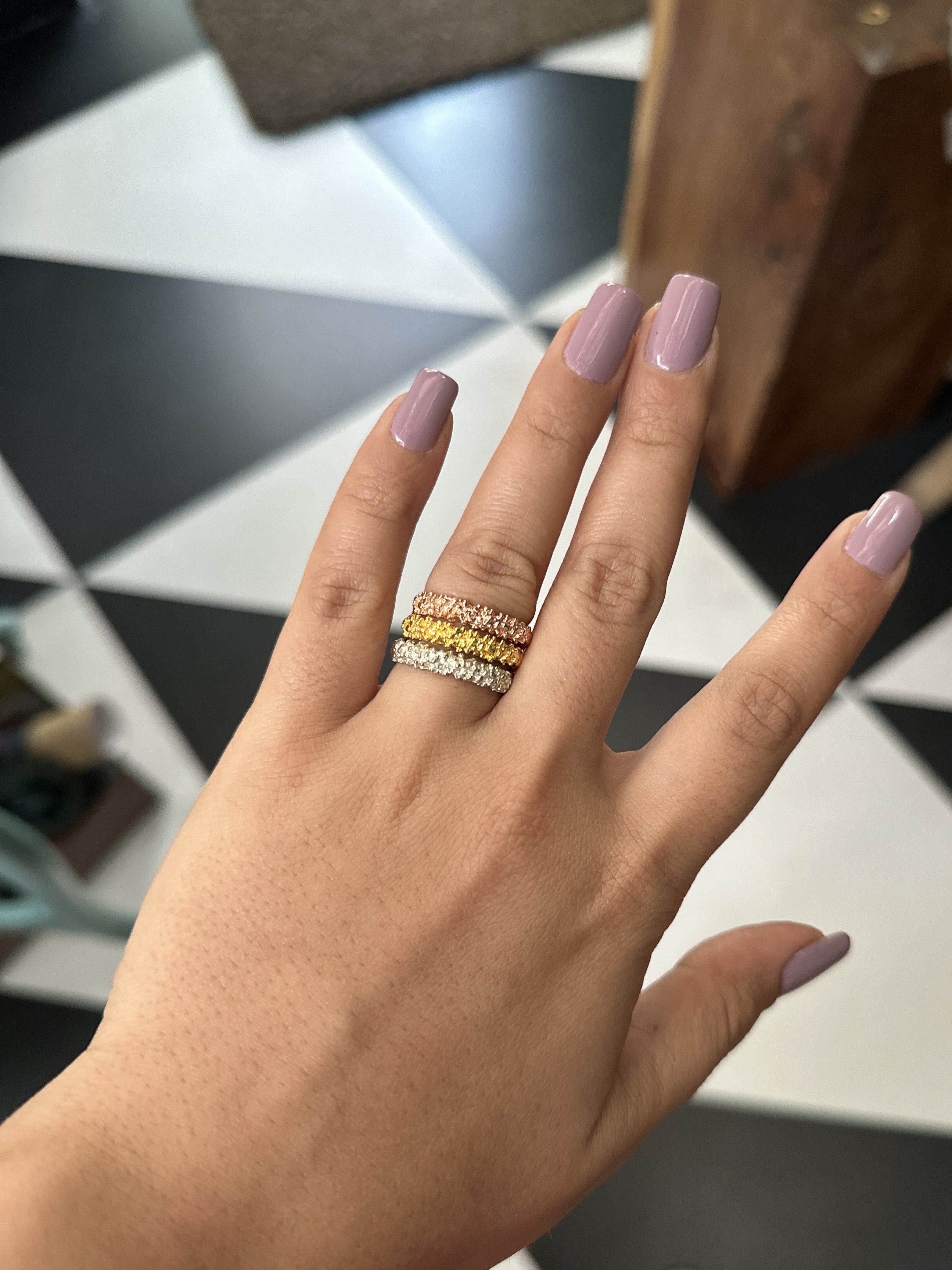 Reef Stacker Ring for Him - Rose Gold